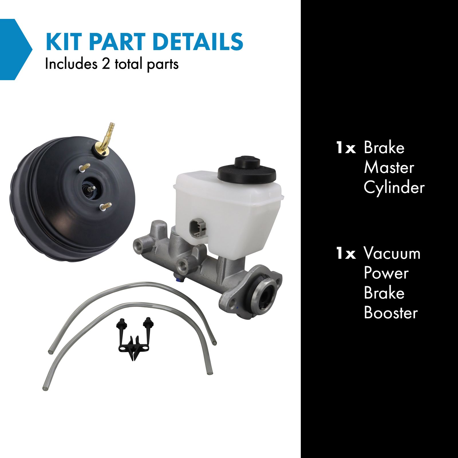TRQ Power Brake Booster & Master Cylinder Compatible with 1996-2000 Toyota 4Runner