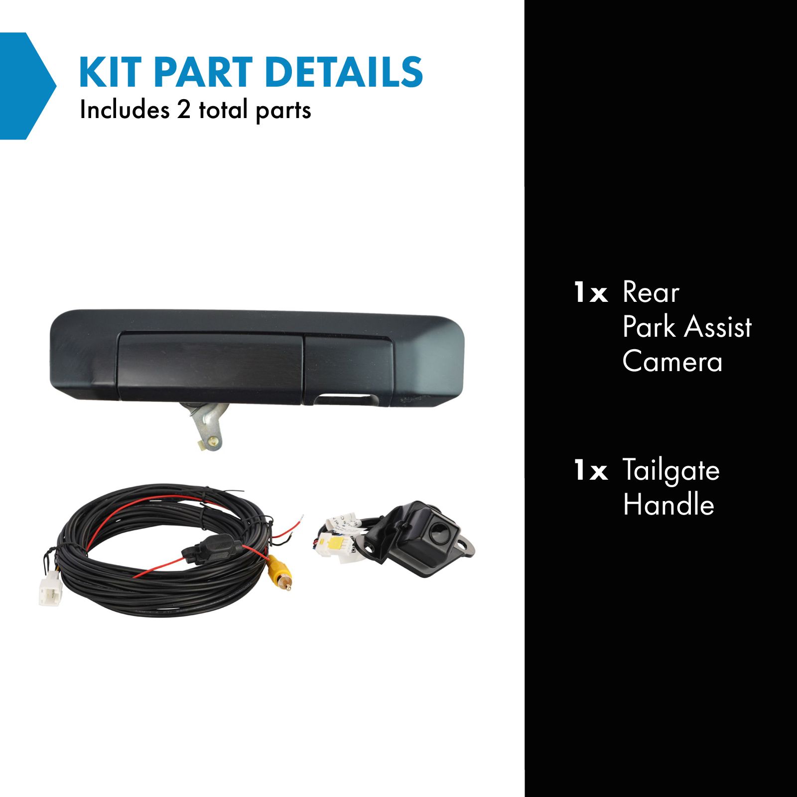 TRQ Rear View Camera Kit Compatible with 2009-2015 Toyota Tacoma