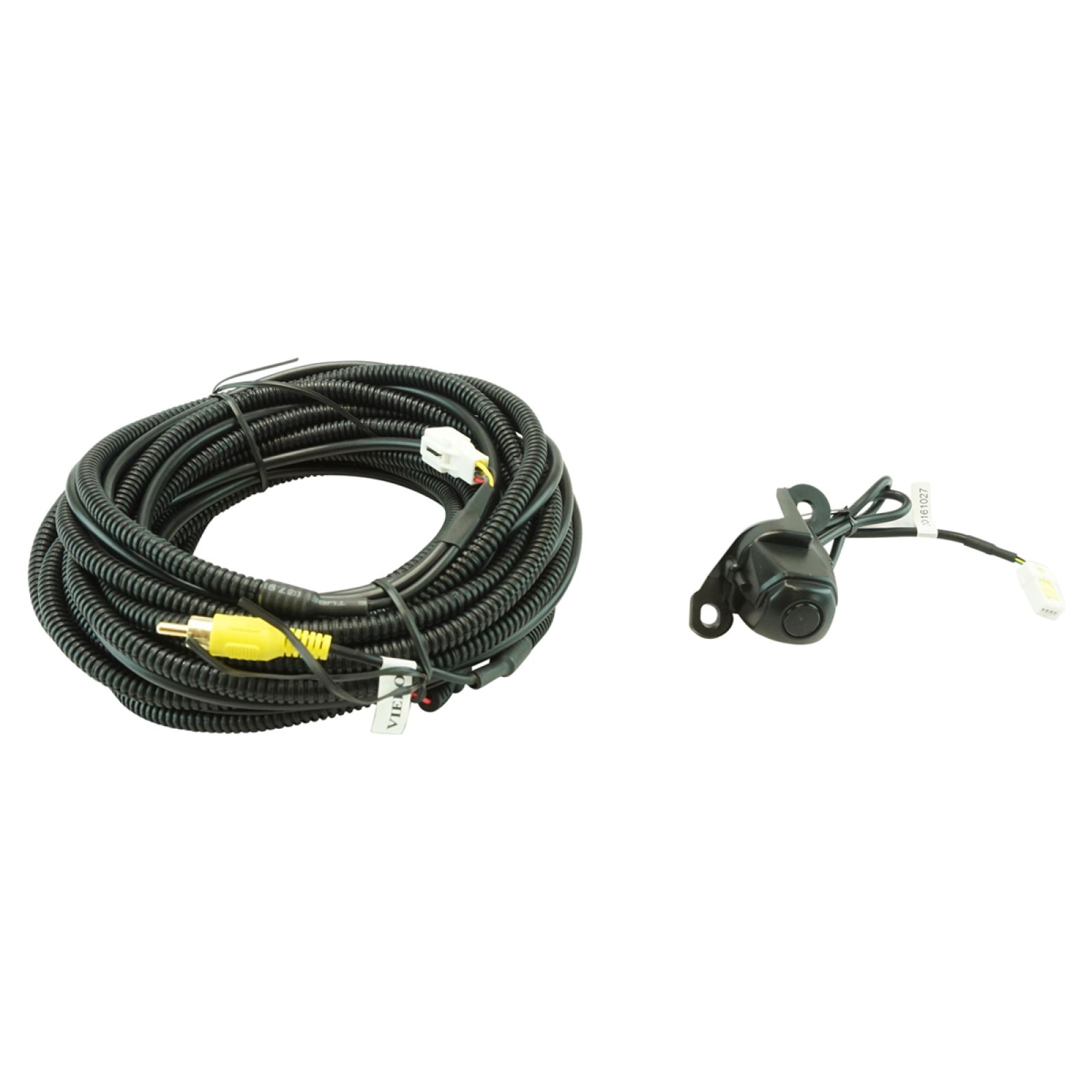 TRQ Rear View Camera Add On Kit w/ Wiring Harness & Tailgate Handle Compatible with Toyota