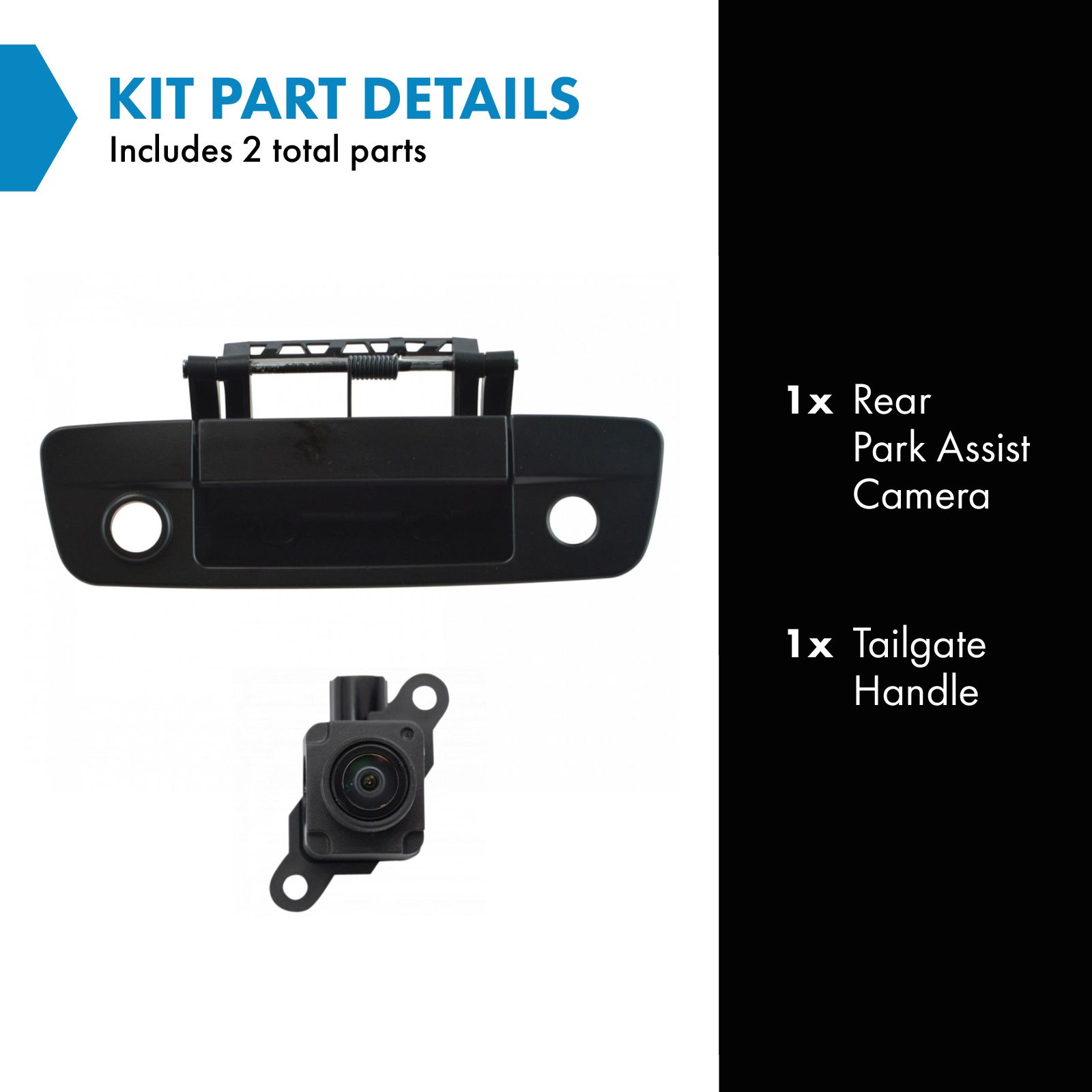 TRQ Rear View Camera Kit Set Paint to Match for Ram Pickup Truck New