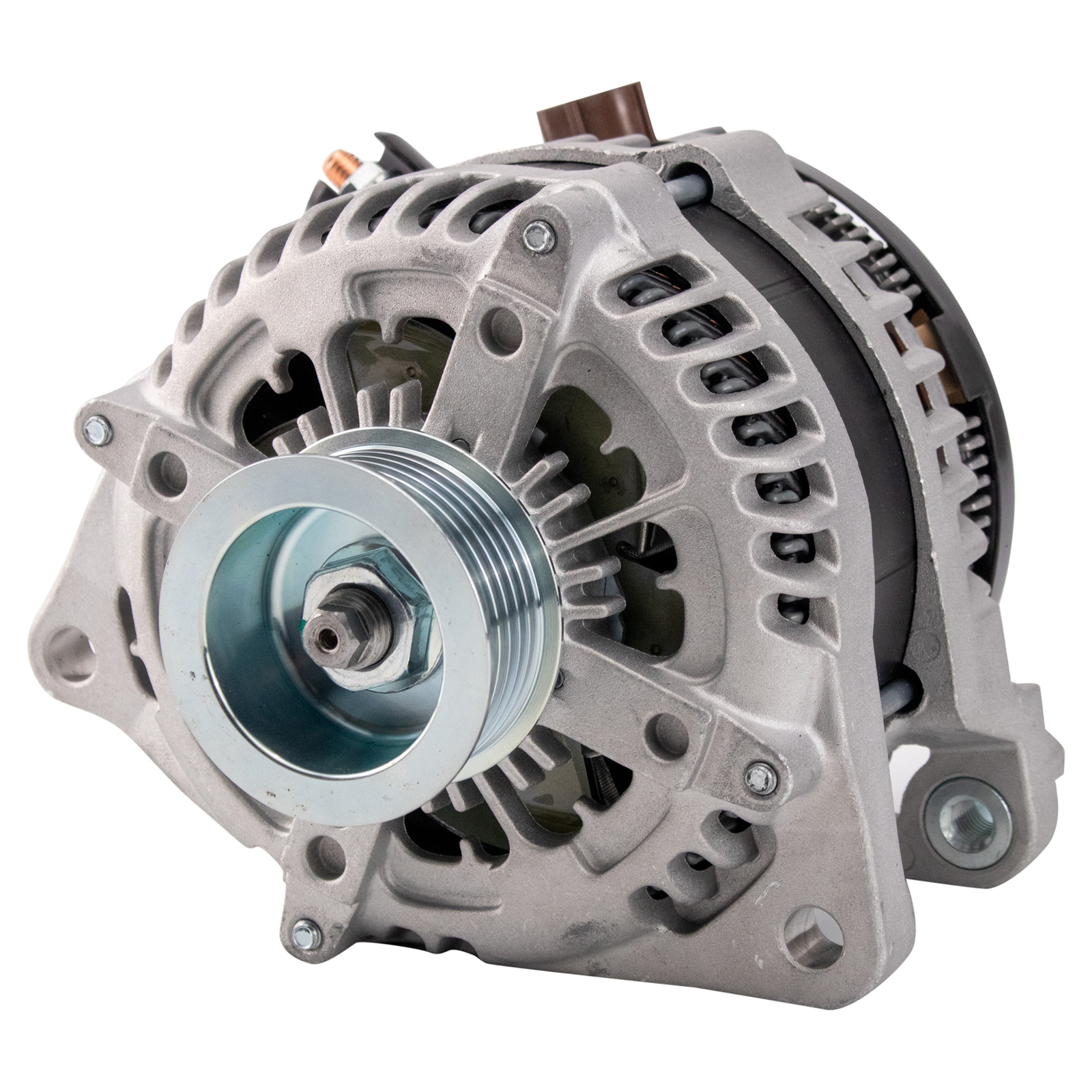 TRQ Alternator Compatible with 2012-14 Ford F150 V6 3.7L with 200 Amp Alternator Option, 2012-14 F150 V6 3.5L with 200 Amp Alternator Option, 2015-17 F150 V6 3.5L WITHOUT AC Power Outlet