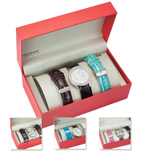 ... ' Watch Gift Set + 2 Interchangeable Straps + Fossil Warranty $5.99
