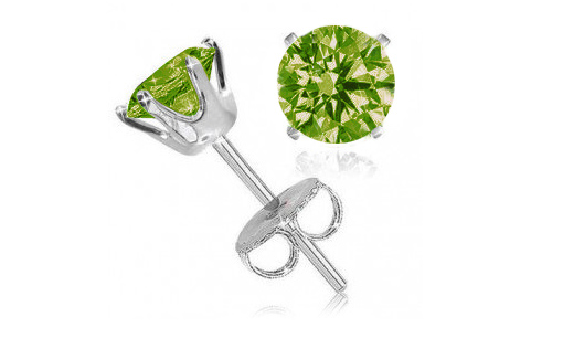 2 Ct Peridot Studs