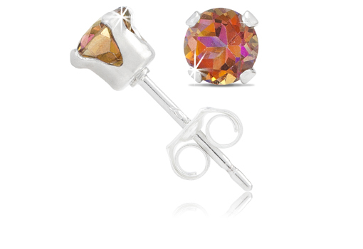 Twilight Mystic Topaz Snap Setting Sterling Silver Earrings! Twilight Mystic Topaz Snap Setting Sterling Silver Earrings!