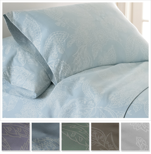 Colonial Home Luxury Damask Printed Sheet Set