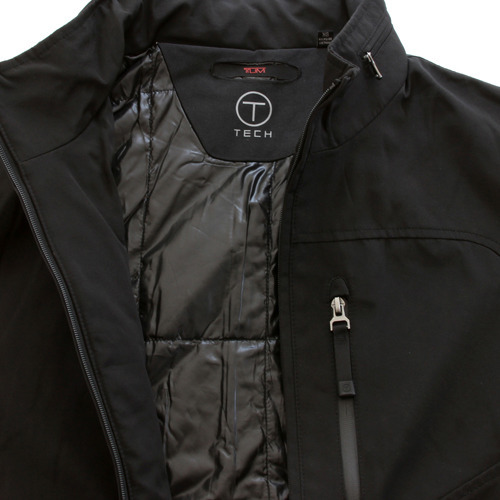TUMI TTech Men's Waterproof Zip Front Jacket with Standing Collar