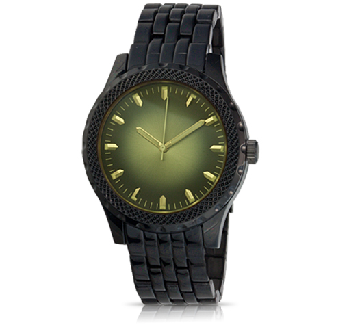 ... Dial Japan Movement Black IP Bracelet Men's Watch + Fossil Warranty
