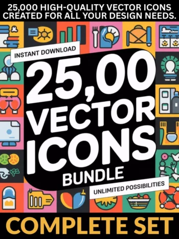 25 000 Vector Icons - Premium Collection for Web, App & Graphic Design