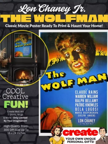 The Wolfman - Lon Chaney Jr - Movie Poster