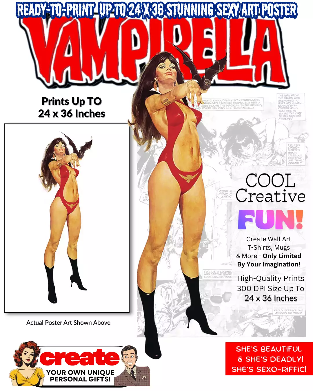 Vampirella 24 x 36 Poster Art