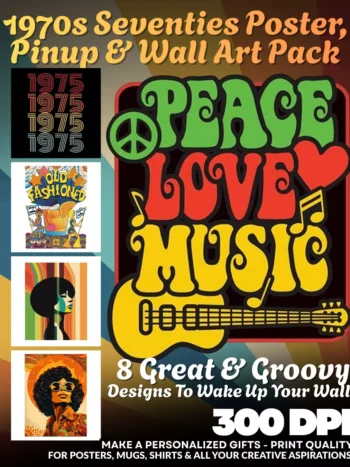 1970s Seventies Poster Pinup & Wall Art Pack