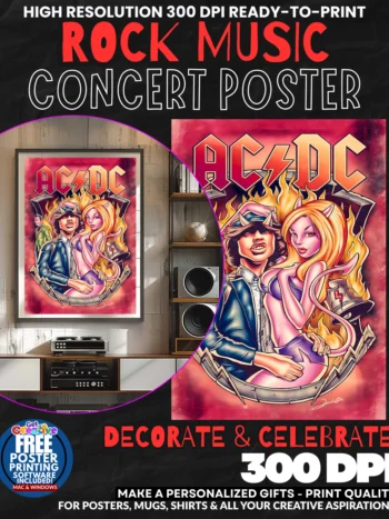 Acdc 9 Music Rock Concert Poster Wall Art
