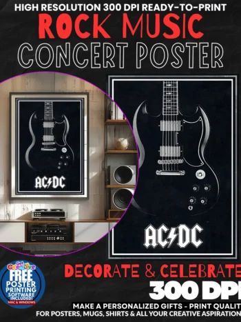 Acdc 10 Music Rock Concert Poster Wall Art
