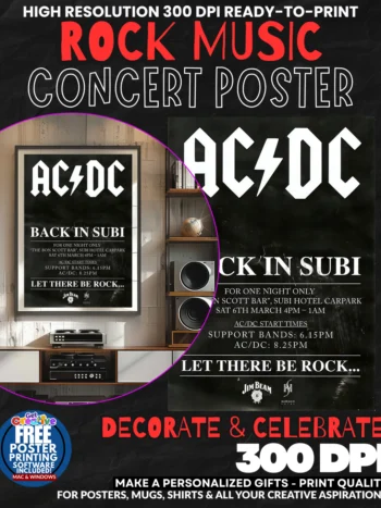 Acdc 13 Music Rock Concert Poster Wall Art