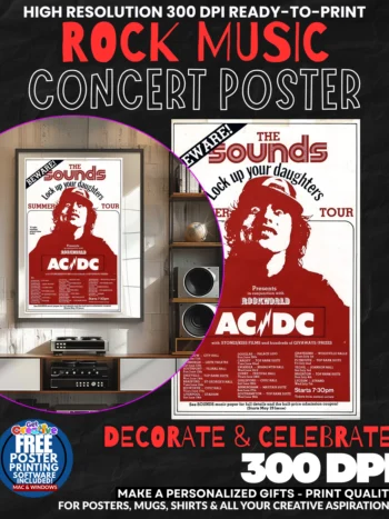 Acdc 17 Music Rock Concert Poster Wall Art