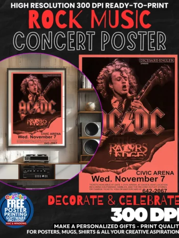 Acdc 18 Music Rock Concert Poster Wall Art