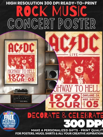 Acdc 19 Music Rock Concert Poster Wall Art