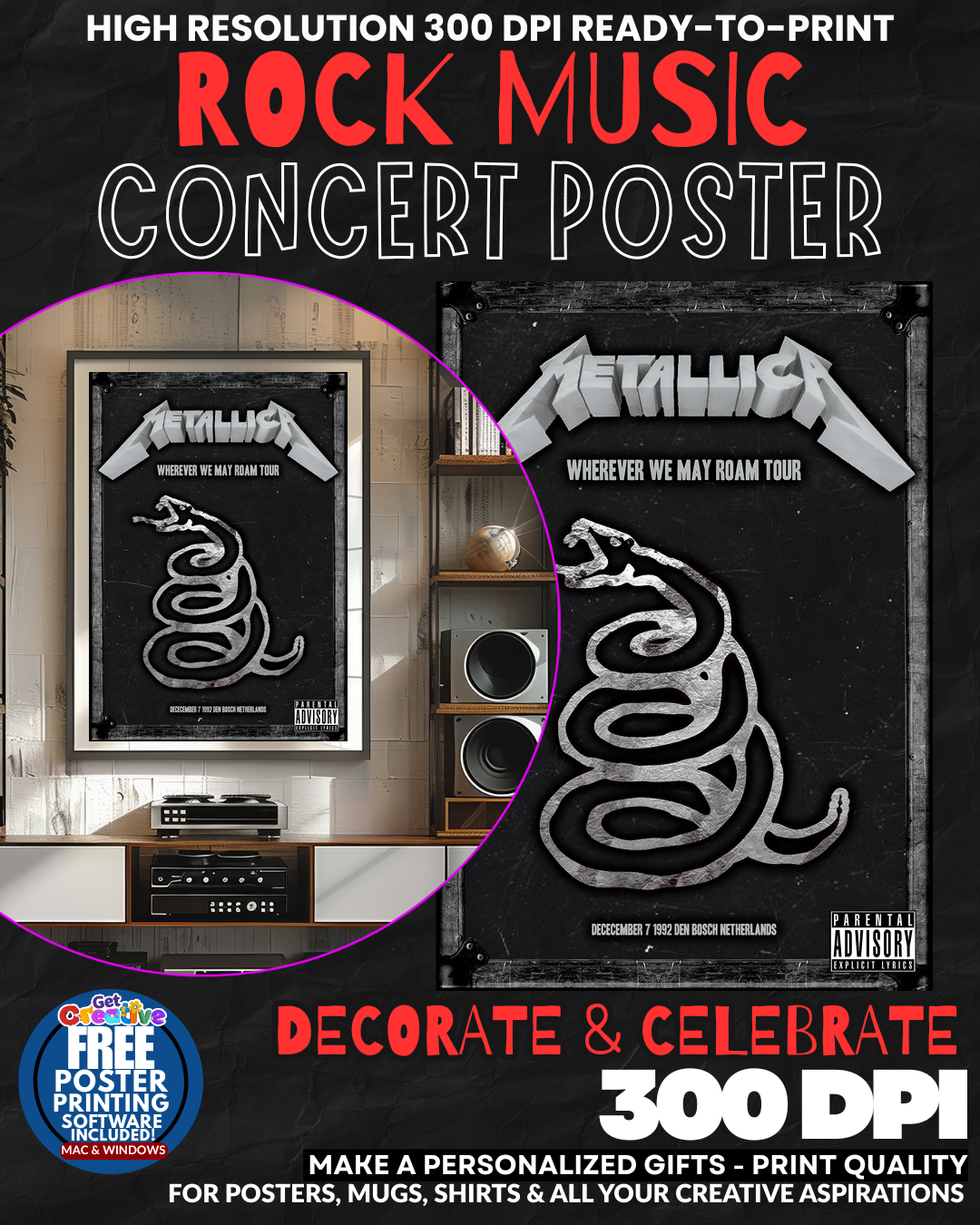 Metallica 13 Music Rock Concert Poster Wall Art