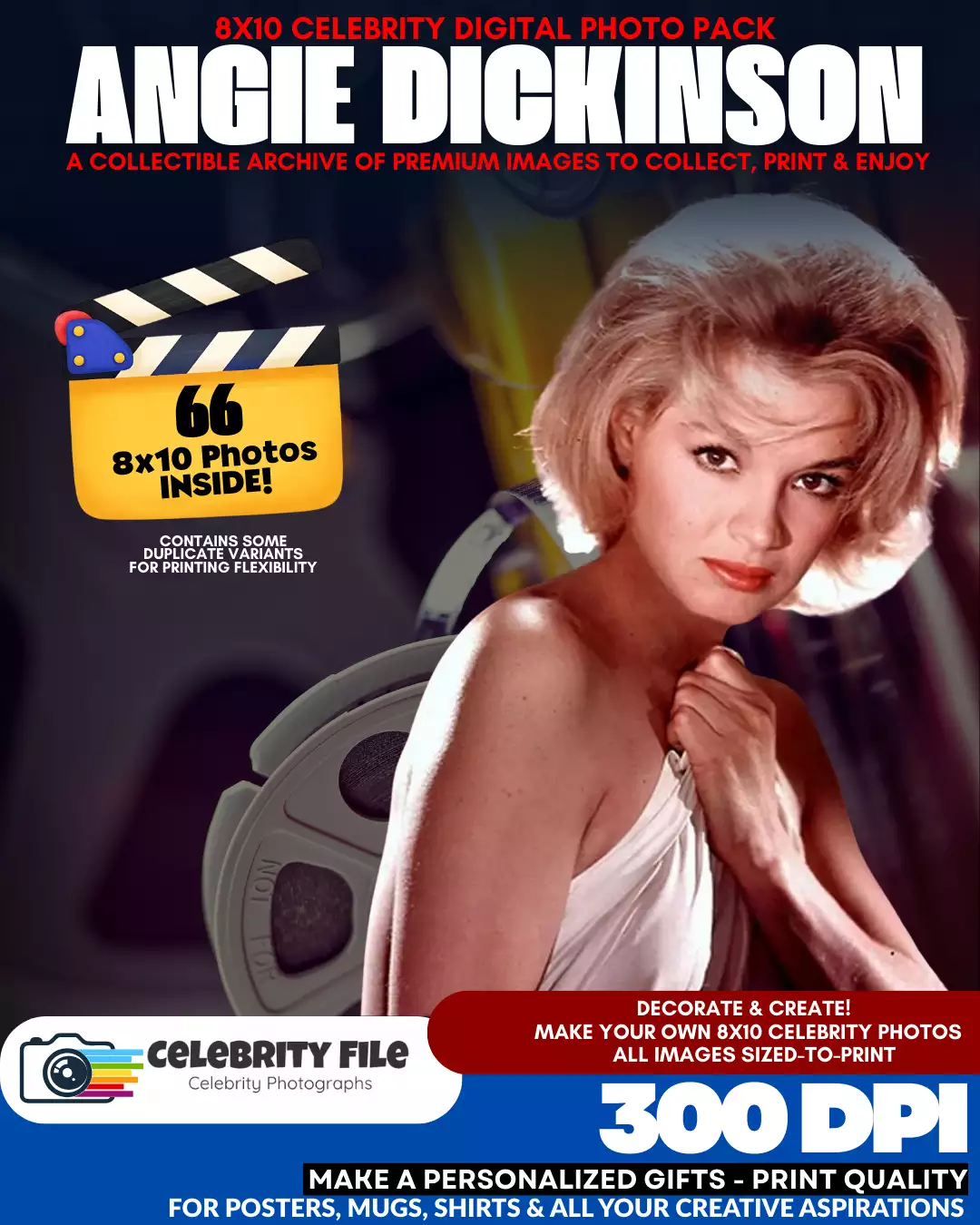 Angie Dickinson - Celebrity 8x10 Photo Pack