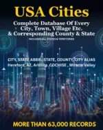 USA Cities Complete Database
