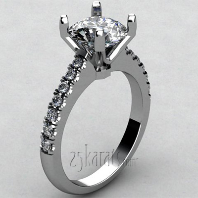 Alternate view of Kite Setting Diamond Engagement Ring