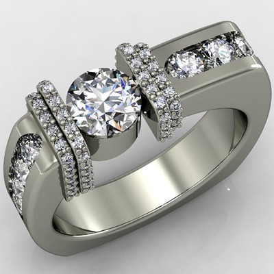 Alternate view of All-Bling Men's Ring