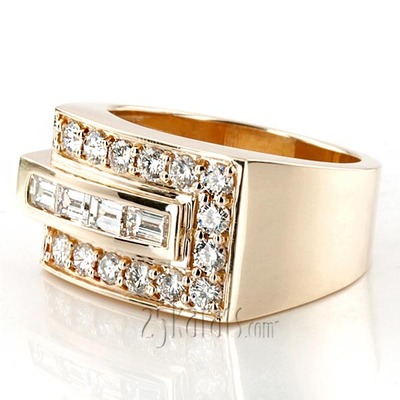 Alternate view of Gorgeous Yellow Gold Men's Ring