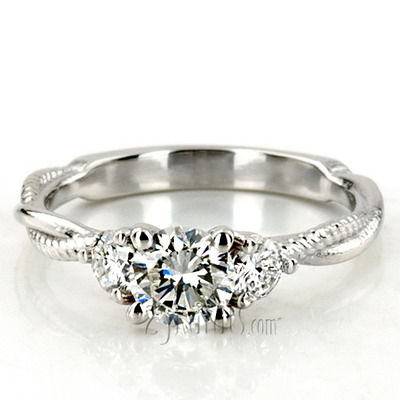Alternate view of Custom Palladium Engagement Set 