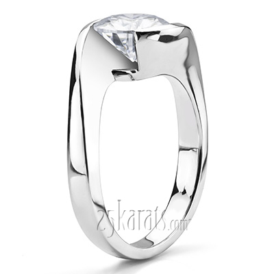 Alternate view of Tension Set Solitaire Engagement Ring