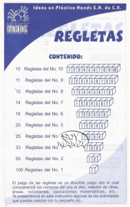 Instructivo Regletas de Cuisnaire