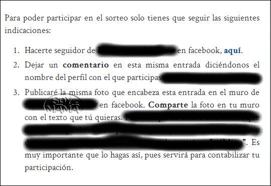 Sorteo con Infraccion a los reglamentos de Facebook 2