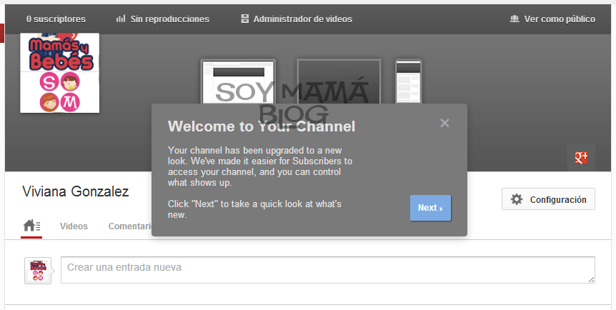 Activa el nuevo diseño de canal de Youtube