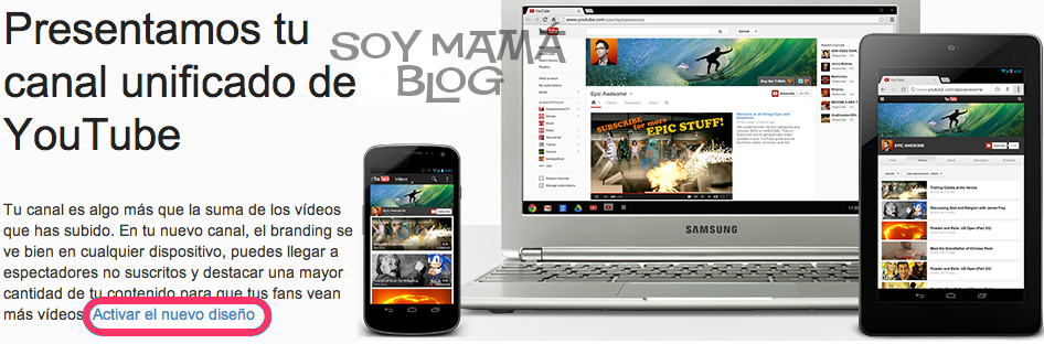 Activa el nuevo diseño de canal de Youtube