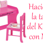 Haciendo la tarea del Kinder con Maia
