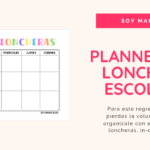 Planner para loncheras escolares