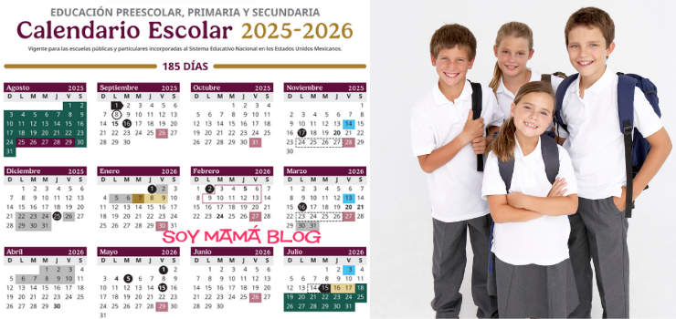 Calendario SEP Ciclo escolar 2025 2026