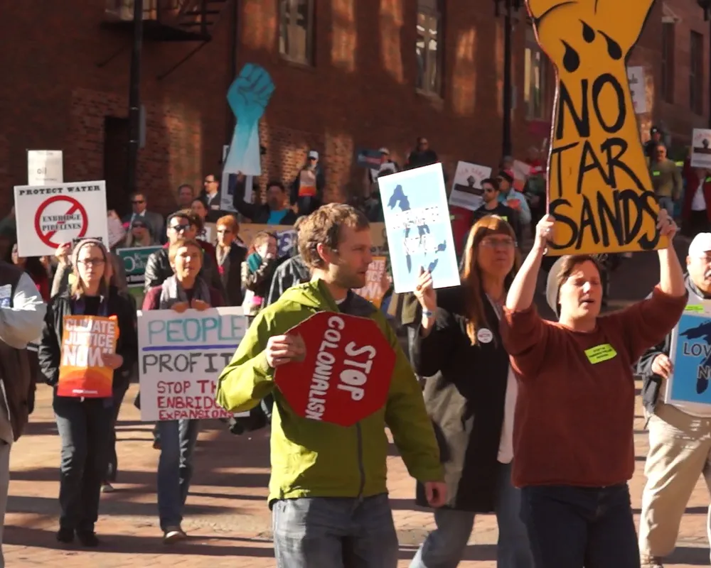 Marchers in Duluth, MN