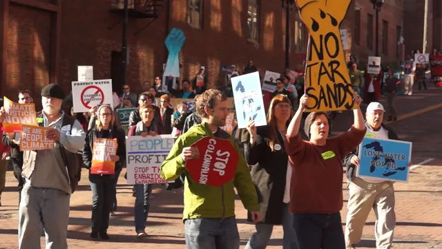 Marchers in Duluth, MN