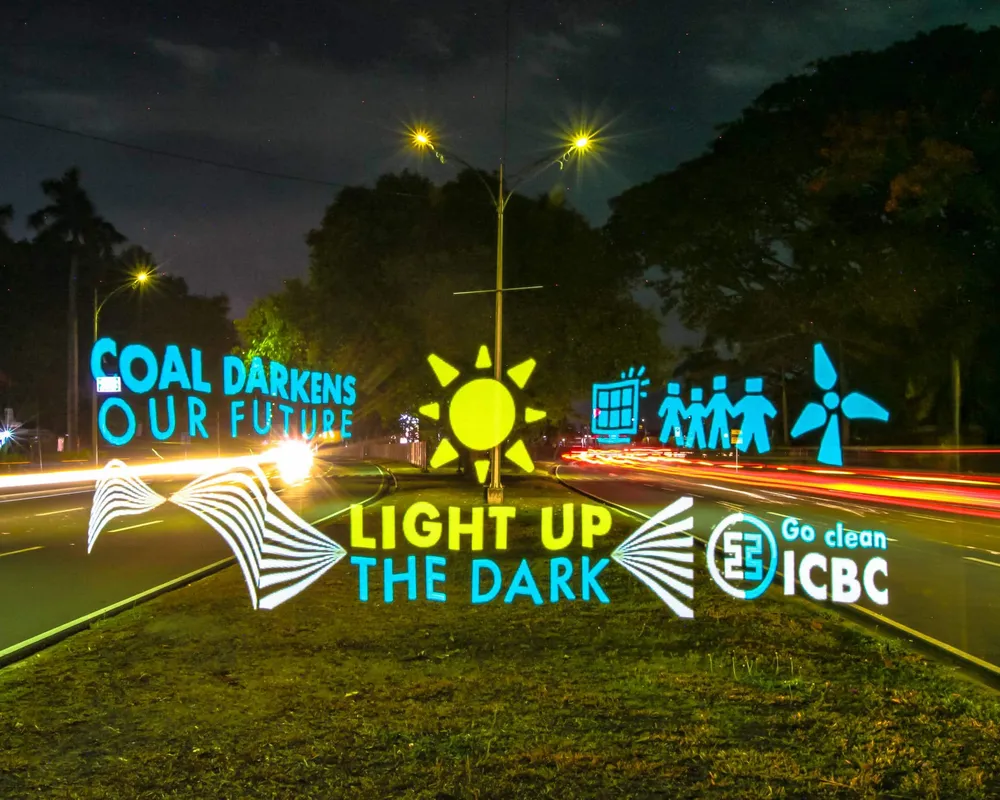 Go Clean ICBC light painting action