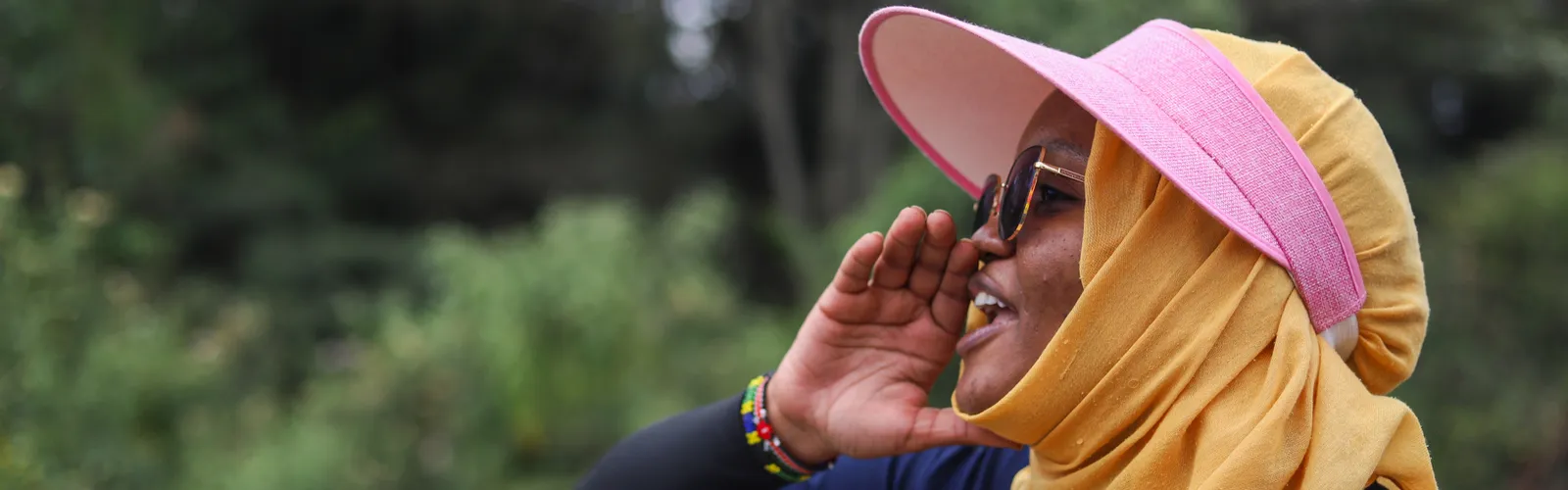 An Organizer at Draw the Line, Kenya.