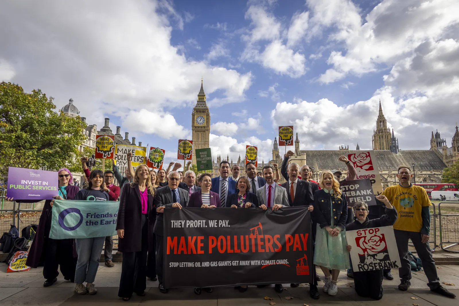 Campaigners outside UK parliament