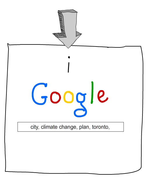 drawing of Google logo search page by Franke James
