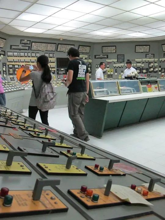 Me taking a tour of main control center of the BNPP taken in 2011, when Greenpeace initiated the exploratory tour in support of an announcement made by the Department of Tourism that it intends to make the plant useful by transforming it into a tourist attraction. Photo: Beau Baconguis