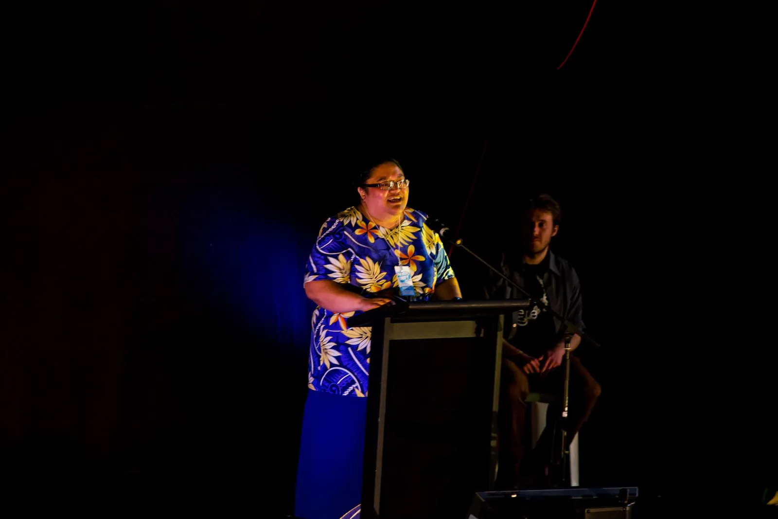 Koreti Tuimalu delivering her speech at the NZ- Pacific Power Shift in 2012