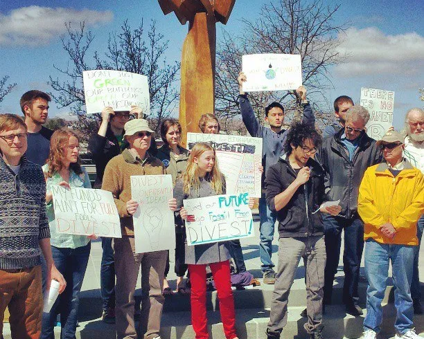 Divest Binghamton Kick-off Rally in April 2013