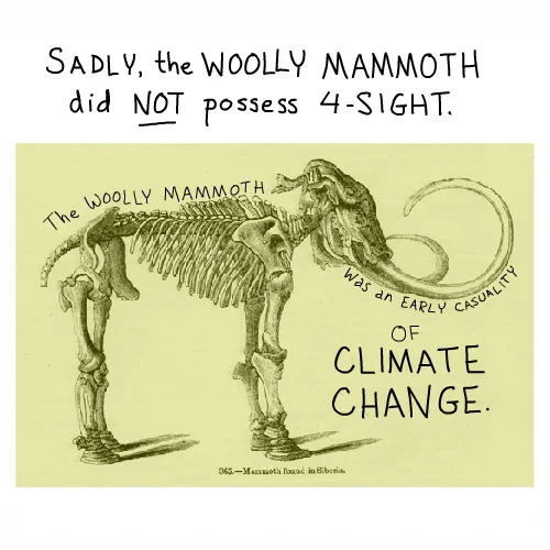 Woolly Mammoth antique engraving istock