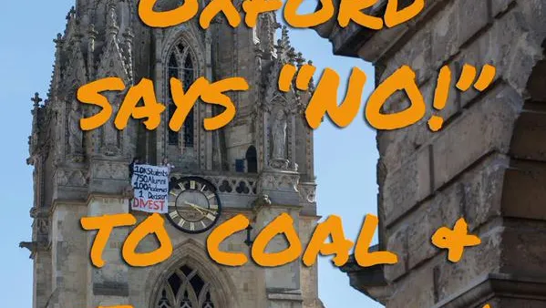 Oxford says "No!" to Coal & Tar Sands