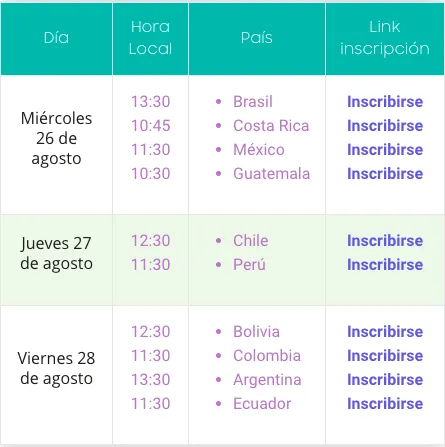 agenda do evento