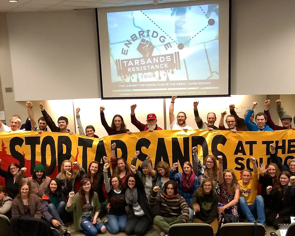 Enbridge Tar Sands Resistance Tour in Stevens Point, WI.