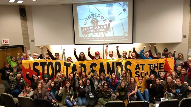 Enbridge Tar Sands Resistance Tour in Stevens Point, WI.